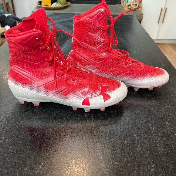 Men’s 11.5 Under Armour football/lacrosse high top cleats - Picture 2 of 5
